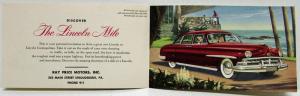 1950 Lincoln Test Drive Invitation with Letter and Envelope