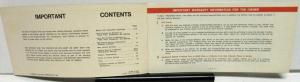1968 Pontiac Owner Protection Plan Booklet New Vehicle Warranty Original