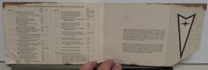1968 Pontiac Owners Manual Care & Operation Firebird GTO Catalina Grand Prix
