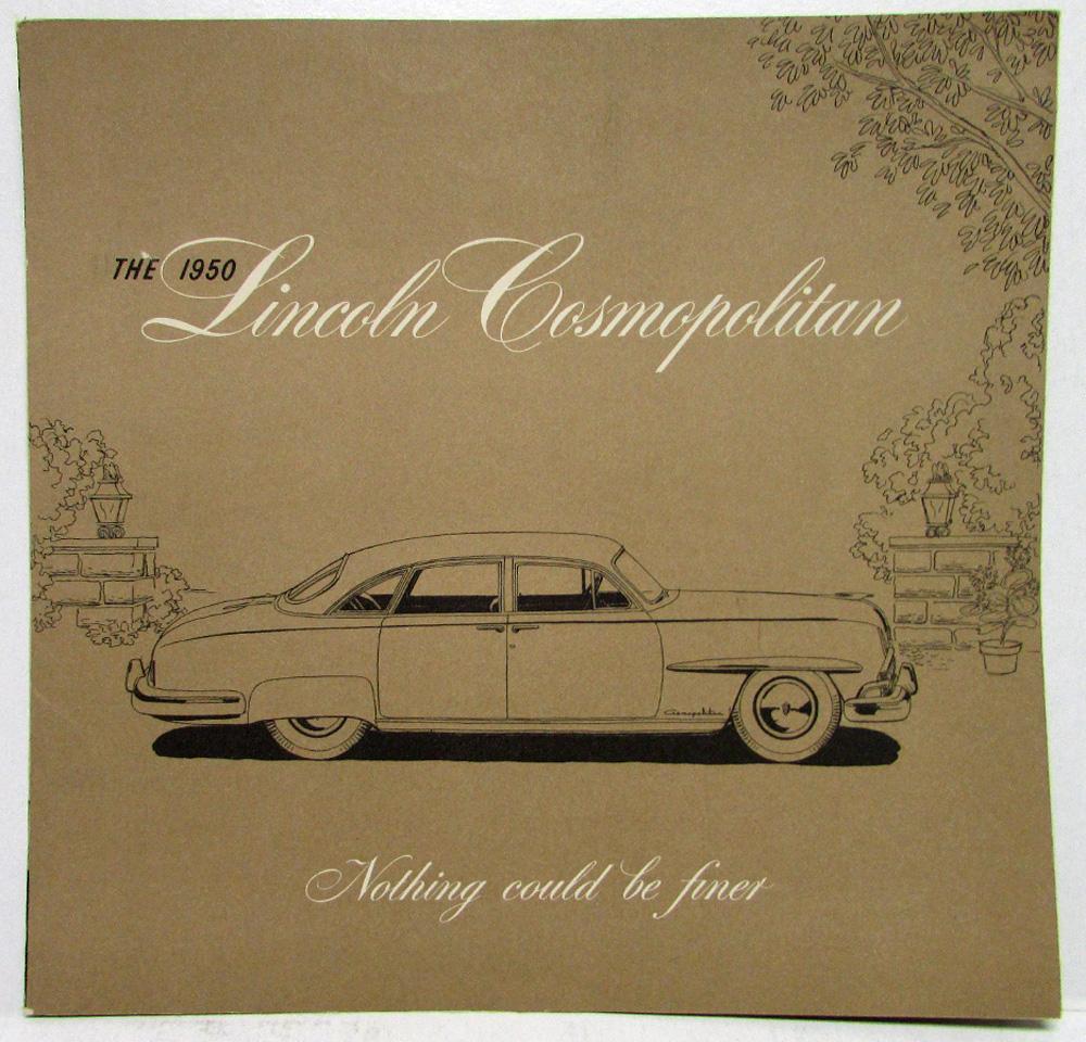 1950 Lincoln Cosmopolitan Sales Folder Nothing Could Be Finer