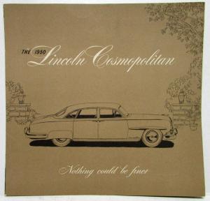 1950 Lincoln Cosmopolitan Sales Folder Nothing Could Be Finer