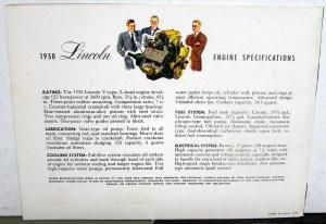 1950 Lincoln inVincible Eight Sales Brochure