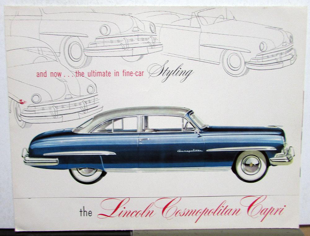 1950 Lincoln Cosmopolitan Capri Sales Folder