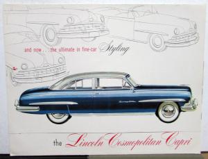 1950 Lincoln Cosmopolitan Capri Sales Folder