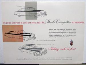 1950 Lincoln Cosmopolitan Capri Sales Folder