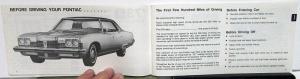 1973 Pontiac Owners Manual Grand Ville Bonneville Catalina Original 2 Book Set