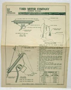 1952 Lincoln Radio Installation & Operating Instructions Folder with Extras