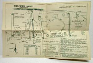 1952 Lincoln Radio Installation & Operating Instructions Folder with Extras