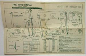 1952 Lincoln Radio Installation and Operating Instructions Folder