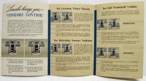 1952 Lincoln Comfort Control Heating and Ventilating System Trifold