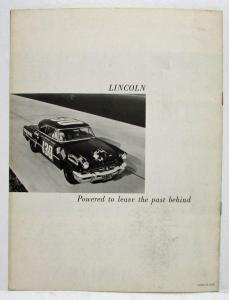 1953 Lincoln Mexico Road Race 5 Days Confirmed a Motor Car Revolution Brochure