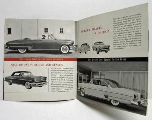 1954 Lincoln Cosmopolitan and Capri Facts Sales Brochure