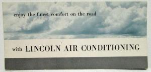 1954 Lincoln Air Conditioning Sales Folder Enjoy the Finest Comfort