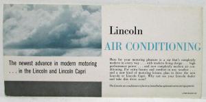 1954 Lincoln Air Conditioning Sales Folder Enjoy the Finest Comfort