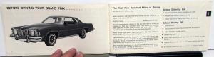 1975 Pontiac Owners Manual Set Care & Operation Grand Prix Original