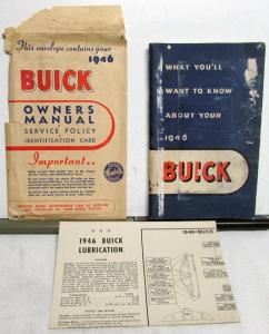 1946 Buick Special 40 Super 50 & Roadmaster 70 Series Owners Manual Original