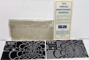 1976 Pontiac Owners Manual Set Care & Operation Catalina Bonneville & Brougham
