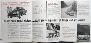 1955 Lincoln 3rd Straight Victory Mexican Road Race Trifold