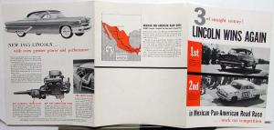 1955 Lincoln 3rd Straight Victory Mexican Road Race Trifold