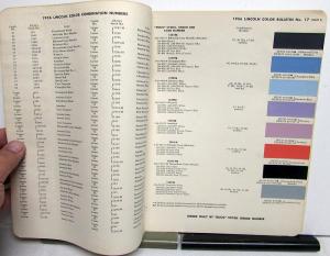 1956 Lincoln Color Paint Chips by DuPont