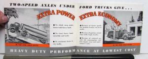 1941 Ford Trucks 2 Speed Axles Give More Power More Profit Sales Brochure