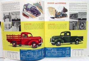 1941 Ford Trucks Panels Delivery Stakes Pickup Express Dump Truck Sales Brochure