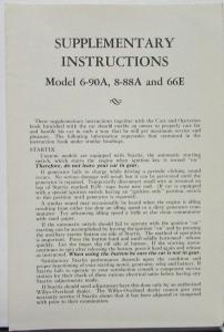 1932 Willys Overland 8 Model Eight 88 Owners Manual Operation Care Original