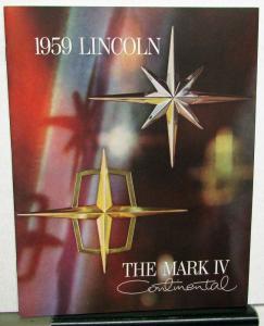 1959 Lincoln and The Mark IV Continental Sales Brochure Premiere