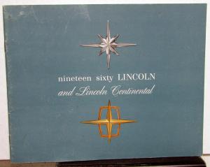 1960 Lincoln and Continental Sales Brochure