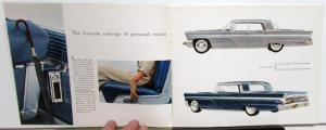 1960 Lincoln and Continental Sales Brochure