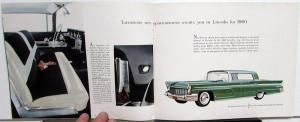 1960 Lincoln and Continental Sales Brochure
