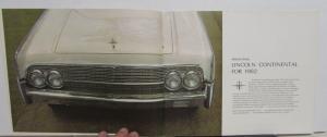 1962 Lincoln Continental Sales Brochure