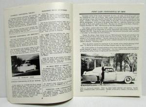 1964 Lincoln Continental Comments by LC Owners Club March April Bulletin No 71