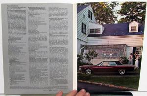 1965 Lincoln Continental Sales Brochure Americas Most Distinguished Motorcar