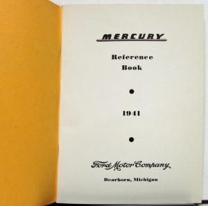 1941 Mercury 8 Series 19A Owners Manual Reference Book Original With Envelope