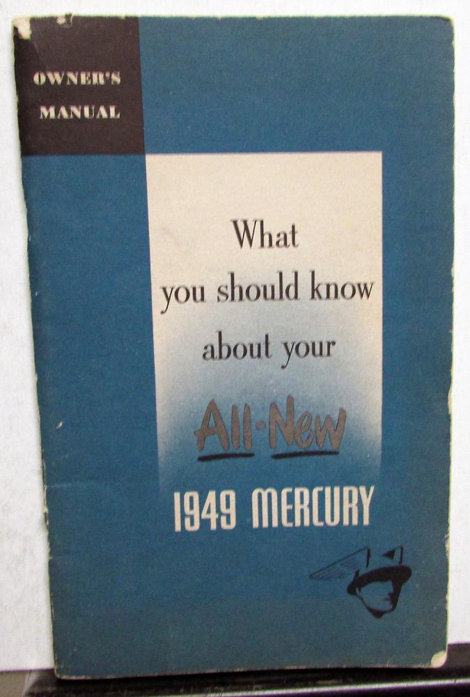 1949 Mercury 8 Series 9CM All New Owners Manual Original