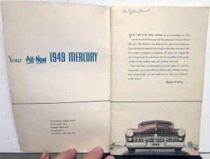 1949 Mercury 8 Series 9CM All New Owners Manual Original