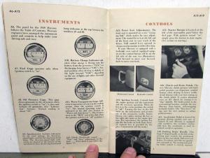 1949 Mercury 8 Series 9CM All New Owners Manual Original