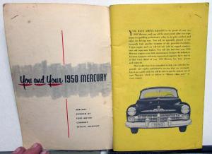 1950 Mercury 8 Series 0CM Owners Manual Original