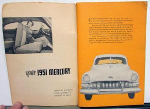 1951 Mercury 8 Series 1CM Owners Manual Original
