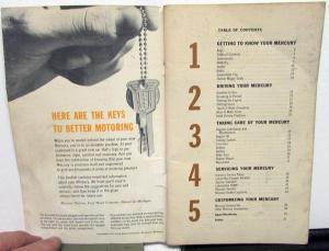 1953 Mercury Series 3M Owners Manual Original