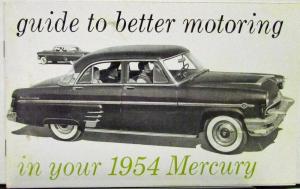 1954 Mercury Owners Manual Reproduction
