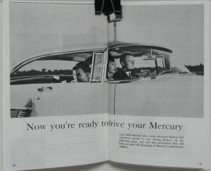1956 Mercury Medalist Custom Monterey Montclair Owners Manual Reproduction