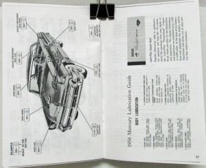 1956 Mercury Medalist Custom Monterey Montclair Owners Manual Reproduction