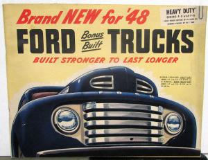 1948 Ford Heavy Duty F5 F6 Truck Engine Rouge 239 V8 Rouge 226 Six Sale Brochure