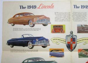 1949 Lincoln Cosmopolitan Sedan Convertible Coupe Sales Folder Oversized Orig