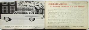 1958 Mercury Montclair Monterey Park Lane Station Wagon Owners Manual Original