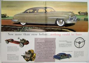 1950 Lincoln Cosmopolitan Sport Sedan Convertible Coupe Sales Folder Original