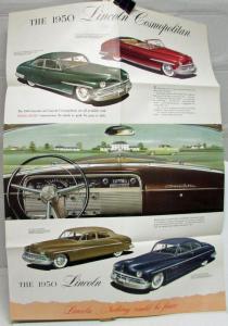 1950 Lincoln Cosmopolitan Sport Sedan Convertible Coupe Sales Folder Original