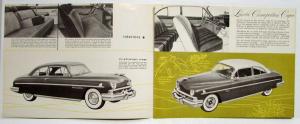 1951 Lincoln Cosmopolitan Capri Coupe Sport Sedan Convertible Sales Folder Orig